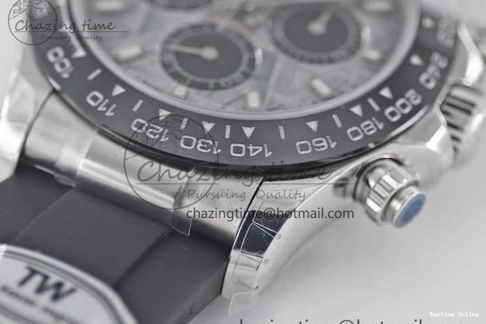 0509 WeatherProof Daytona 116519 SS TWF 1:1 Best Edition 904L Steel Gray Meteorite Black Dial on Oysterflex Strap A 2410